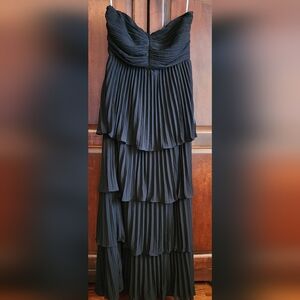 Lulu's Black Layered Pleated Maxi Skirt. NWT.